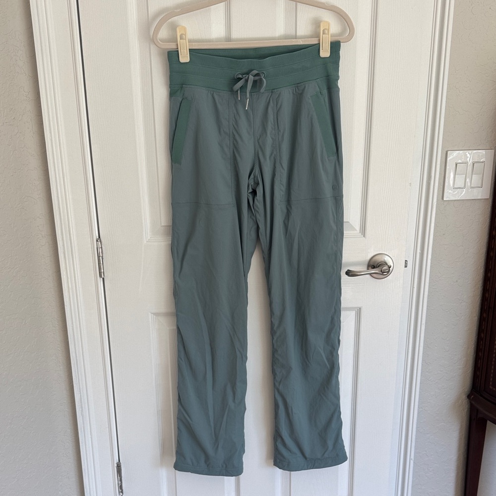 Lululemon dance studio pant. Lined. Greyishgreen color